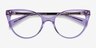 Beauty Clear Purple Acetate-metalEyeglass Frames from EyeBuyDirect, Closed View
