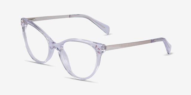 Beauty Clear Acetate-metalEyeglass Frames from EyeBuyDirect, Angle View