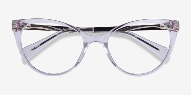 Beauty Clear Acetate-metalEyeglass Frames from EyeBuyDirect, Closed View