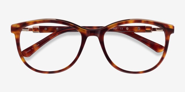 Glam Tortoise Acetate-metalEyeglass Frames from EyeBuyDirect, Closed View
