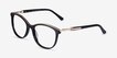 Glam Black Acetate, MetalEyeglass Frames from EyeBuyDirect, Angle View