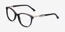 Glam Black Acetate-metalEyeglass Frames from EyeBuyDirect, Angle View