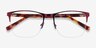 Emmerson Burgundy & Tortoise Acetate-metalEyeglass Frames from EyeBuyDirect, Closed View