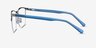 Emmerson Silver & Clear Blue Acetate-metalMontures de lunettes de vue d'EyeBuyDirect, Vue de Côté