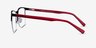 Emmerson Shiny Black & Red Acetate-metalEyeglass Frames from EyeBuyDirect, Side View