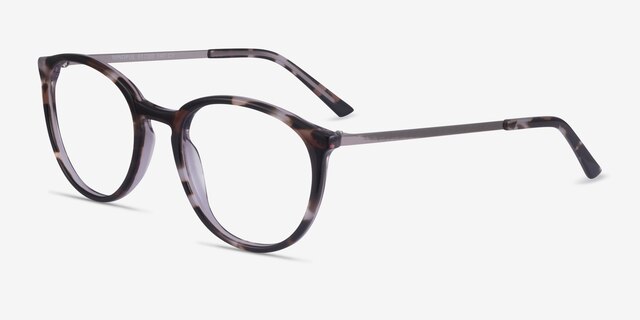 Mindful Ivory Tortoise AcetateEyeglass Frames from EyeBuyDirect, Angle View
