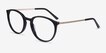 Mindful Black AcetateEyeglass Frames from EyeBuyDirect, Angle View