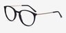 Mindful Black AcetateEyeglass Frames from EyeBuyDirect, Angle View