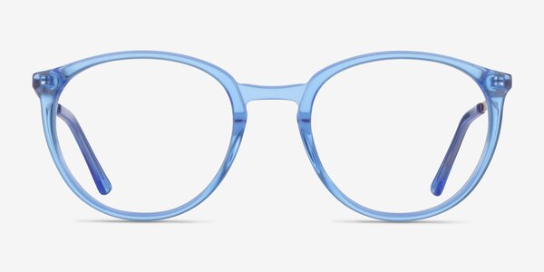 Mindful Clear Blue  Gold Acétate Montures de lunettes de vue