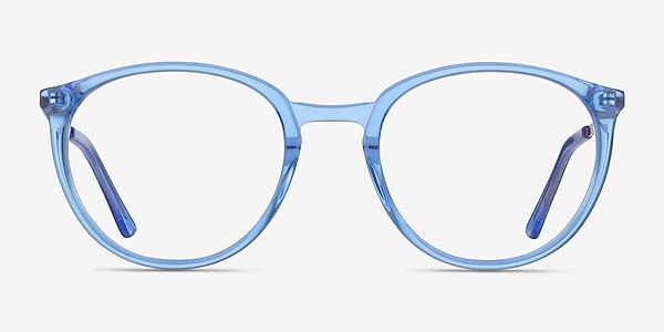 Mindful Clear Blue Gold Acetate Eyeglass Frames