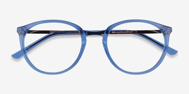 Mindful Blue AcetateEyeglass Frames from EyeBuyDirect, Closed View