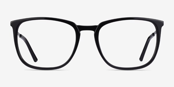 Domenico Black  Silver Acetate Eyeglass Frames