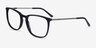 Domenico Black  Silver AcetateEyeglass Frames from EyeBuyDirect, Angle View
