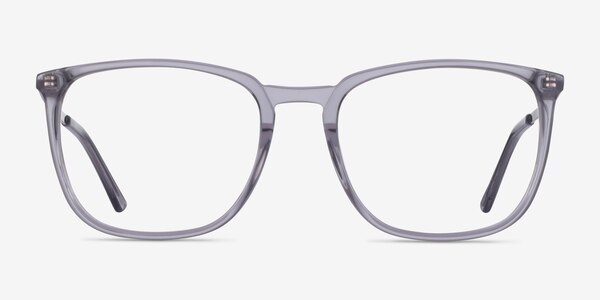 Domenico Clear Gray  Silver Acetate Eyeglass Frames