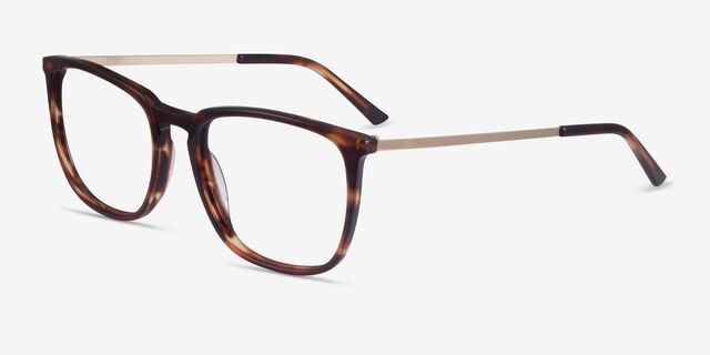 Domenico Tortoise  Gold AcetateEyeglass Frames from EyeBuyDirect, Angle View
