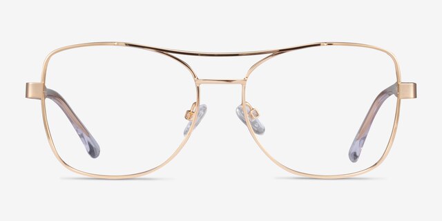 Romina Gold AcetateEyeglass Frames from EyeBuyDirect, Front View