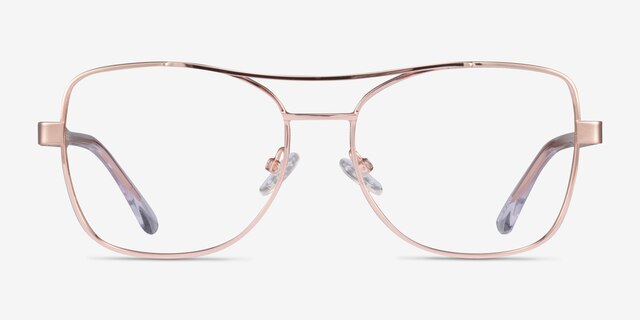 Romina Rose Gold AcetateEyeglass Frames from EyeBuyDirect, Front View