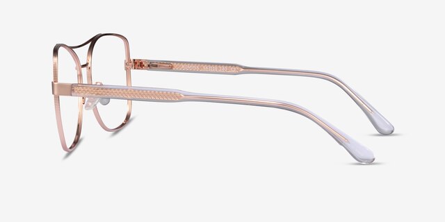 Romina Rose Gold AcetateEyeglass Frames from EyeBuyDirect, Side View