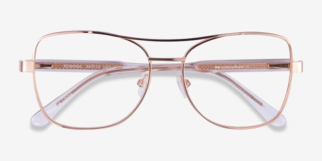 Romina Rose Gold AcetateEyeglass Frames from EyeBuyDirect, Closed View