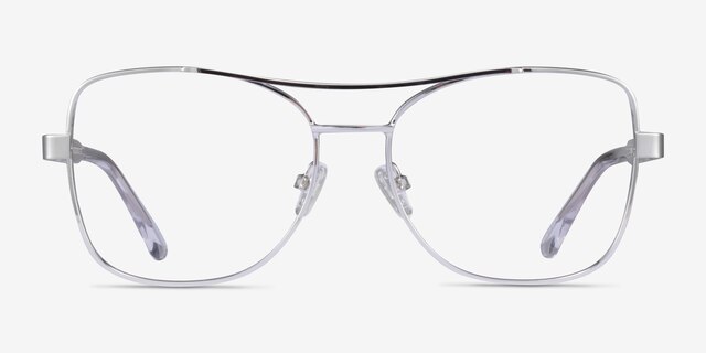 Romina Silver AcetateEyeglass Frames from EyeBuyDirect, Front View