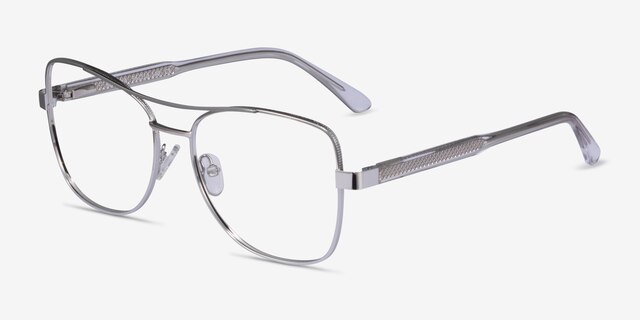 Romina Silver AcetateEyeglass Frames from EyeBuyDirect, Angle View