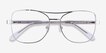Romina Silver AcetateEyeglass Frames from EyeBuyDirect, Closed View
