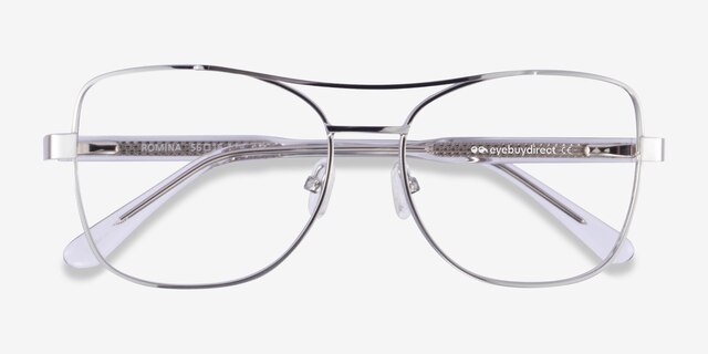 Romina Silver AcetateEyeglass Frames from EyeBuyDirect, Closed View