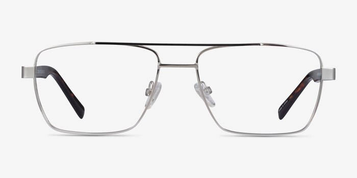 Colton Silver, Clear Blue & Tortoise Acetate Eyeglass Frames from EyeBuyDirect