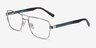 Colton Silver, Clear Blue & Tortoise AcetateEyeglass Frames from EyeBuyDirect, Angle View