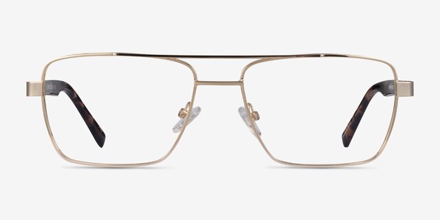 Colton Gold, Clear & Tortoise AcetateEyeglass Frames from EyeBuyDirect, Front View