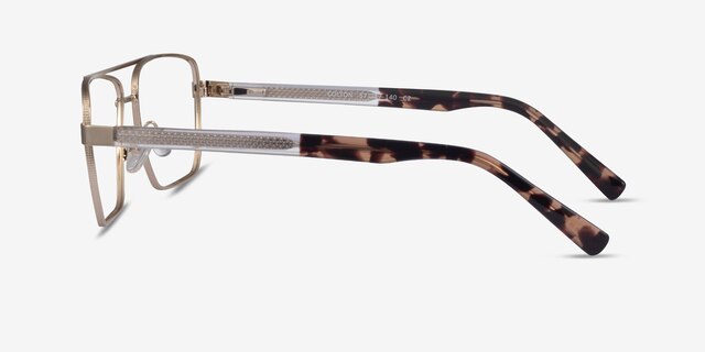 Colton Gold, Clear & Tortoise AcetateEyeglass Frames from EyeBuyDirect, Side View