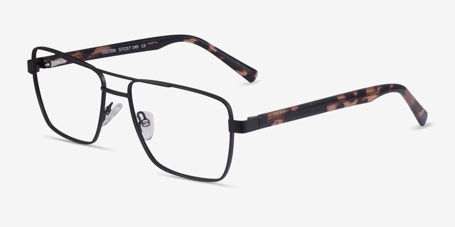 Colton Black & Tortoise AcetateEyeglass Frames from EyeBuyDirect, Angle View