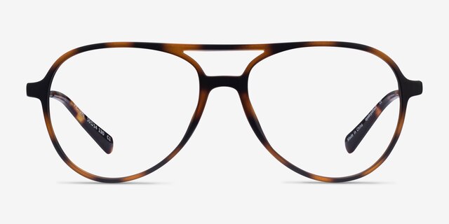 Picture Matte Tortoise   Silver Plastic-metalEyeglass Frames from EyeBuyDirect, Front View