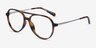 Picture Matte Tortoise   Silver Plastic-metalEyeglass Frames from EyeBuyDirect, Angle View