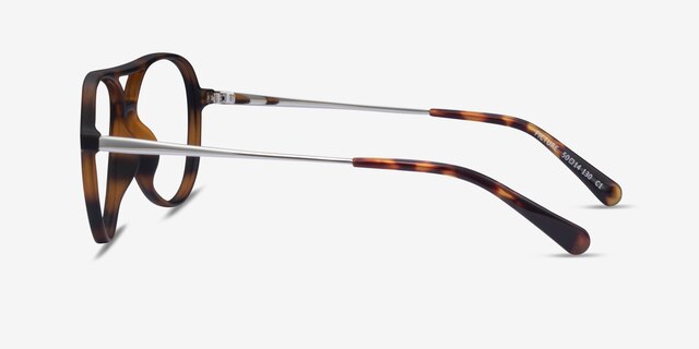 Picture Matte Tortoise   Silver Plastic-metalEyeglass Frames from EyeBuyDirect, Side View
