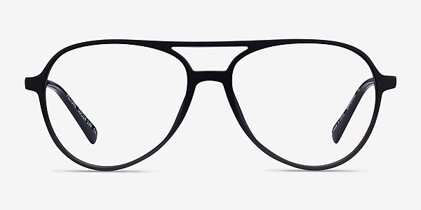 Picture Matte Black & Silver Plastic-metal Montures de lunettes de vue