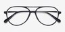 Picture Matte Black & Silver Plastic-metalEyeglass Frames from EyeBuyDirect, Closed View