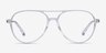 Picture Clear & Silver Plastic-metalMontures de lunettes de vue d'EyeBuyDirect, Vue de Face