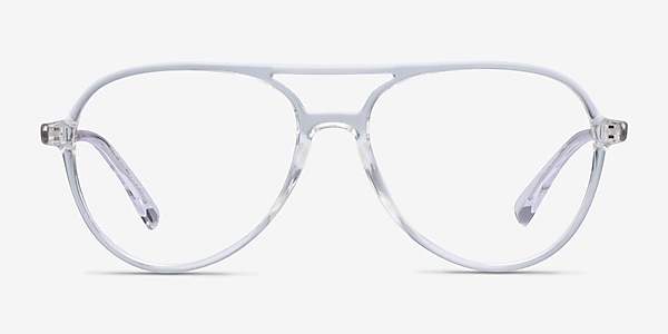 Picture Clear & Silver Plastic-metal Eyeglass Frames