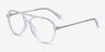 Picture Clear & Silver Plastic-metalMontures de lunettes de vue d'EyeBuyDirect, Vue d'Angle