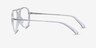 Picture Clear & Silver Plastic-metalMontures de lunettes de vue d'EyeBuyDirect, Vue de Côté