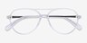 Picture Clear & Silver Plastic-metalMontures de lunettes de vue d'EyeBuyDirect, Vue Rapprochée