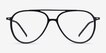 Clip Matte Black & Gold Plastic, MetalEyeglass Frames from EyeBuyDirect, Front View