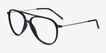 Clip Matte Black & Gold Plastic, MetalEyeglass Frames from EyeBuyDirect, Angle View