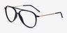 Clip Matte Black & Gold Plastic-metalEyeglass Frames from EyeBuyDirect, Angle View