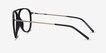 Clip Matte Black & Gold Plastic, MetalEyeglass Frames from EyeBuyDirect, Side View