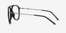 Clip Matte Black & Gold Plastic-metalEyeglass Frames from EyeBuyDirect, Side View