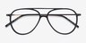 Clip Matte Black & Gold Plastic-metalEyeglass Frames from EyeBuyDirect, Closed View