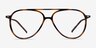 Clip Matte Tortoise & Gold Plastic-metalEyeglass Frames from EyeBuyDirect, Front View