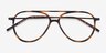 Clip Matte Tortoise & Gold Plastic-metalEyeglass Frames from EyeBuyDirect, Closed View